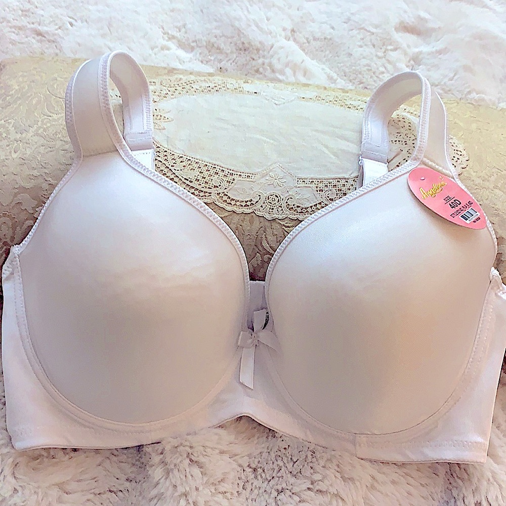 NWTS! Angelina Crisp White Underwire TShirt Plunge Bra